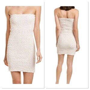 Petersyn Nora Mini Dress Melon Smocked Strapless Size XS New Peach Polyester